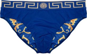 Versace Heren Slip-On Kostuum - Heren - Onderbroek - Blauw - 2XL - Polyester - Ondergoed