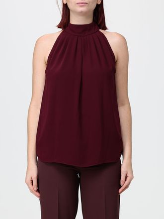 Hanita Single-Breasted Polyester Blazer with Lace Inserts and V-Revers