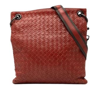 Bottega Veneta Pre-owned Cross Body Bags, female, Brown, Size: ONE SIZE Pre-owned Leather Crossbody Bag