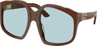 Miu Miu MUA07SF Asian Fit 24D20R Womens Sunglasses Brown Size 59
