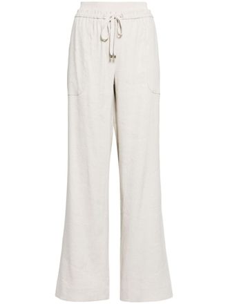 Lorena Antoniazzi linen-blend wide-leg trousers - Neutrals
