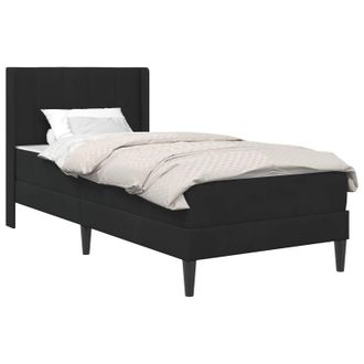 vidaXL Estructura De Cama Con Colch&oacute;n Negro 100 X 200 Cm Terciopelo Vidaxl
