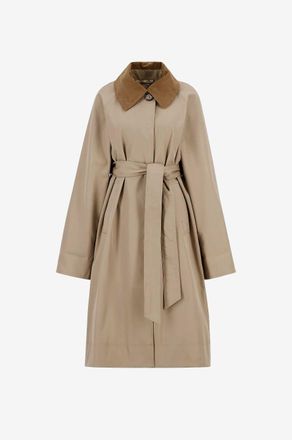 Barbour Langer Trenchcoat mit Hemdkragen aus Twill Reagan