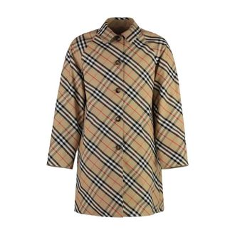 Burberry Trenchcoat met Ruitmotief - Heren - Mantel - Beige - XL - Jassen