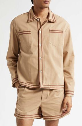 Bode Canteen Overshirt in Khaki at Nordstrom, Size X-Large