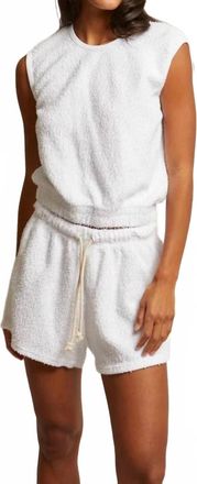 perfectwhitetee Carli Summer Boucle Tank Top In White