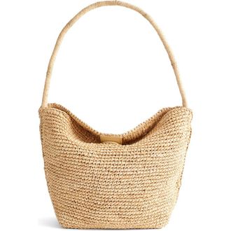 Madewell The Signature Woven Raffia Shoulder Bag in Natural at Nordstrom