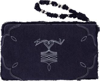 Zadig&Voltaire Womens Angel Western Pouch - Zadig & Voltaire Cotton Blue Accessories