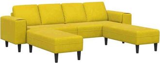 vidaXL Sof&aacute; De Sala 3 Pcs Amarillo Vidaxl