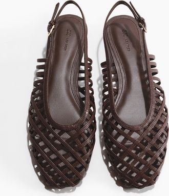H&M Slingpumps aus Leder - Brown