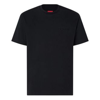 Ferrari T-Shirts, male, Black, Size: M Cotton T-shirt with logo