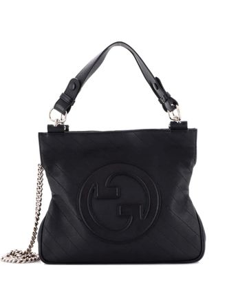 Gucci Borsa tote Blondie NM piccola in pelle trapuntata con motivo diagonale - Nero