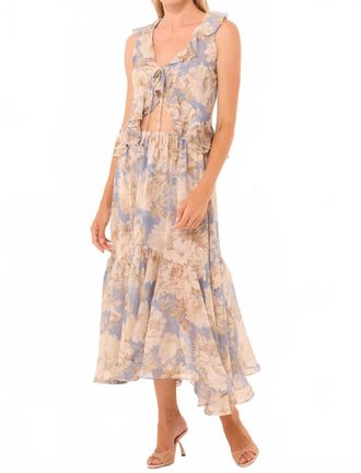 Misa Rixie Midi Skirt In Peony Blossom