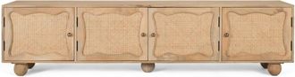 Giner&Colomer Mueble TV de madera de mango con 4 puertas y dise&ntilde;o artesanal