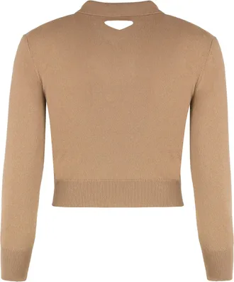 Prada Womens Cashmere Sweater Camel