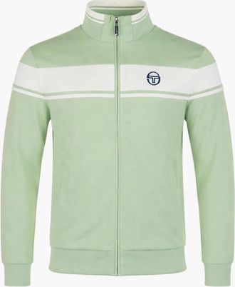 Sergio Tacchini Mens Sergio Tacchini Damarindo Track Top Jacket Quiet Green/Gardenia - Size: 40/Regular