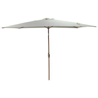 Happy Garden Sombrilla Recta Rectangular Hapuna 2x3m Beige Y Efecto Madera
