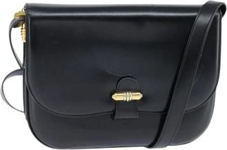 Gucci Pre-owned Leather Cross Body Bag - Dames - Vintage Schoudertas - Zwart - ONE Size - Leer - Vintage