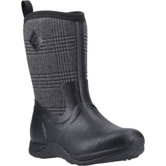 The Original Muck Boot Company Arctic Weekend Rubber Womens Black/Plaid Winter Mid Calf - Size UK 8