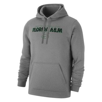 Nike Mens College (Florida A&M University) Club Fleece Hoodie in Grey | M31777FAMU25-DHR