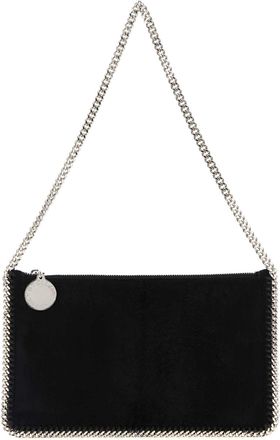 Stella McCartney Black Velvet Falabella Shoulder Bag