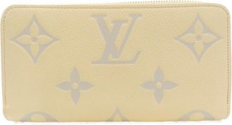 Louis Vuitton Beige Bicolor Leather Long Wallet (Bi-Fold) (Pre-Owned)