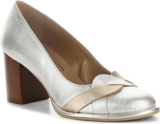 FLY London Meiz Block Heel Pump in Silver/Gold Pegaso/Icaro at Nordstrom Rack, Size 10-10.5Us / 41Eu