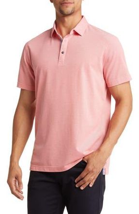 Lorenzo Uomo Trim Fit Short Sleeve Polo in Coral at Nordstrom Rack, Size Small