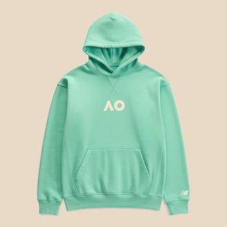 New Balance Uomo Australian Open Athletics French Terry Hoodie in Verde, Taglia XL