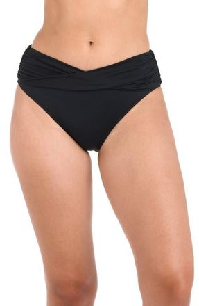 La Blanca Island Goddess Twist Bikini Bottoms in Black at Nordstrom, Size 14