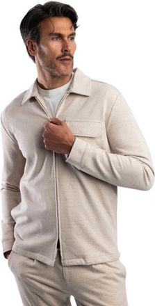 Blue industry overshirt kleur zand rits