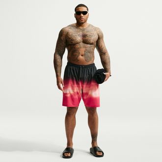Nike Mens Swim Breaker 9 Brief-Lined Volley Short (Big & Tall) in Red | NESSG590-614