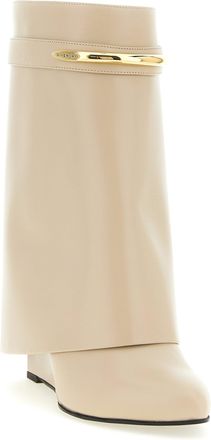 Givenchy Womens Beige Calfskin Ankle Boots
