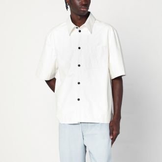Bottega Veneta White leather shirt