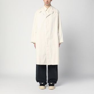 Maison Margiela Single-breasted trench coat ivory in cotton