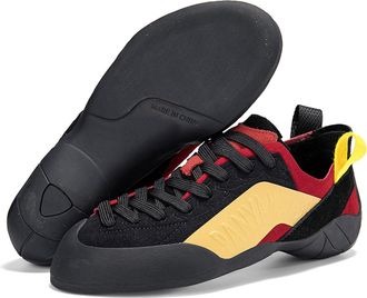 Generic Rock Climbing Shoes for Men - Rock Climbing and Boulder Shoes for Indoor Outdoor - Women Durable Rubber Climbing Shoe (Black red,10.5)