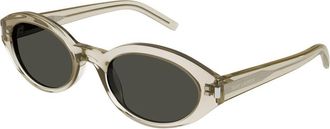 Saint Laurent SL 567 003 Zonnebrillen - unisex - Zonnebrillen - Beige - 51 MM - Nylon - Accessoires