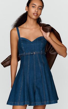 Pilcro Sweetheart Denim Romper
