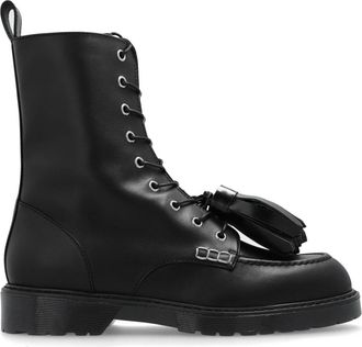 J.W.Anderson Enkellaarsjes met veters - Dames - Veterlaarzen - Zwart - 36 EU - Leer - Schoenen