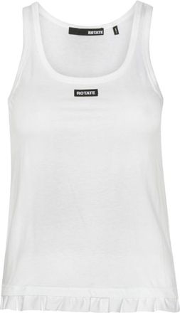 Rotate White Logo Scoop Neck Top