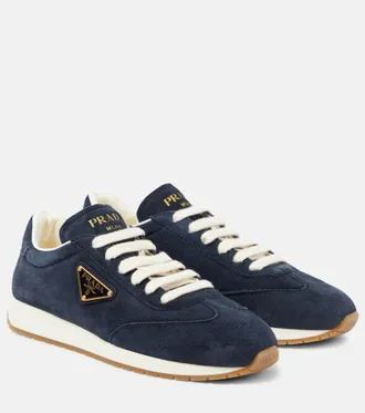 スニーカー PRADA Navy blue leather sneakers (2EE427FG000MN0 F0216) Prada Navy Blue Leather Sneakers | italist