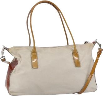 Prada Pre-owned Handbags, female, White, Size: ONE SIZE Pre-owned Leather Vintage Handbag