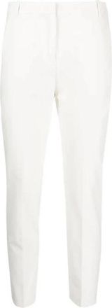 Pinko Bello-Punto-Stoz 05 Cropped Broek - Dames - Vrijetijds broeken - Wit - XS - Leer - Broeken