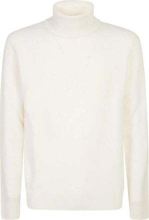 Roberto Collina Witte wollen coltrui - Heren - Coltruien - Wit - L - Wol - Truien & Vesten