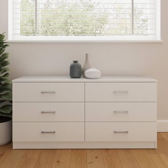 GFW Bailey 3+3 Drawer Chest in White