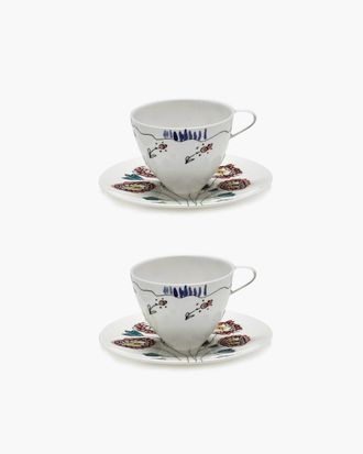 Serax Coffee Cup High + Saucer Anemone Milk mf (set 2 Pcs)