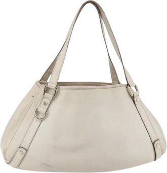 Gucci Pre-owned Shoulder Bags, female, Beige, Size: ONE SIZE Pre-owned Leather Shoulder Bag
