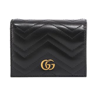 Gucci Wallets & Cardholders, female, Black, Size: ONE SIZE GG Marmont Card Case Wallet