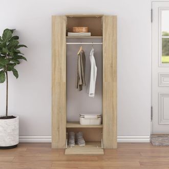 vidaXL Muebles De Recibidor 2 Uds Madera Contrachapada Roble Sonoma Vidaxl