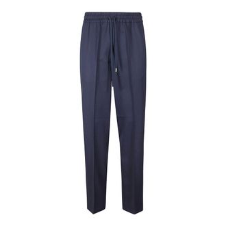 Drôle de Monsieur Broeken, Heren, Blauw, M, Wol, Rechte Pijp Broek